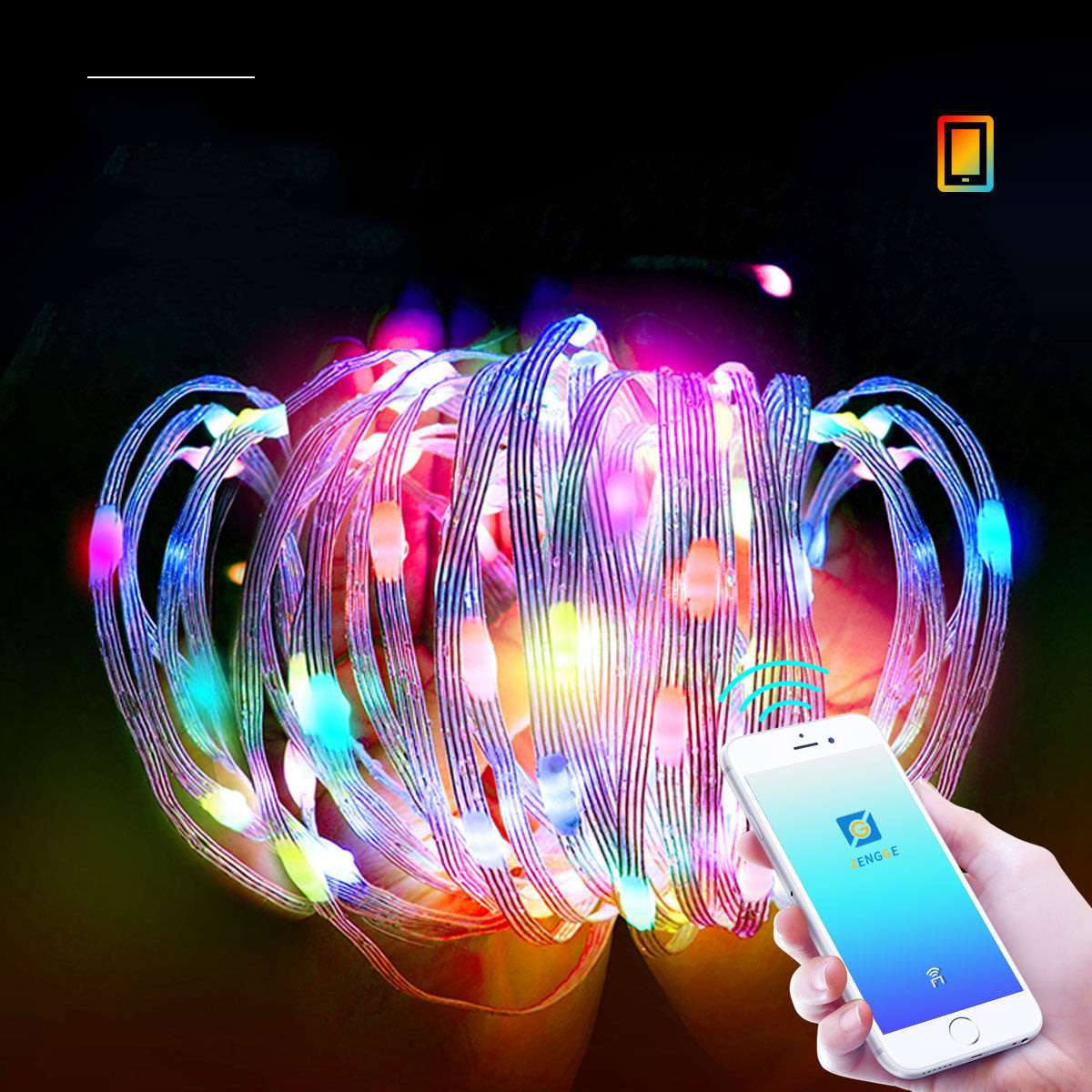 Bluetooth RGB Christmas Tree Decorative Light String