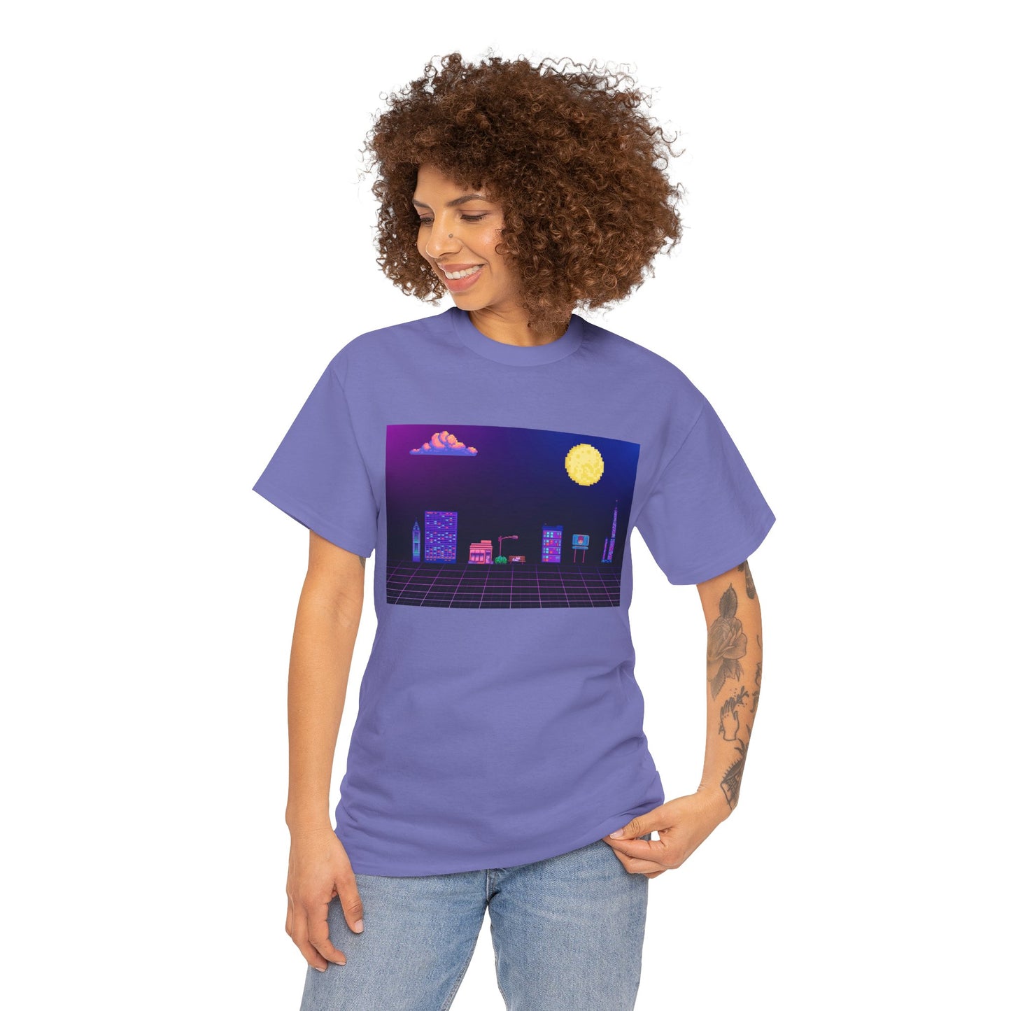 Pixel Cityscape Unisex Tee