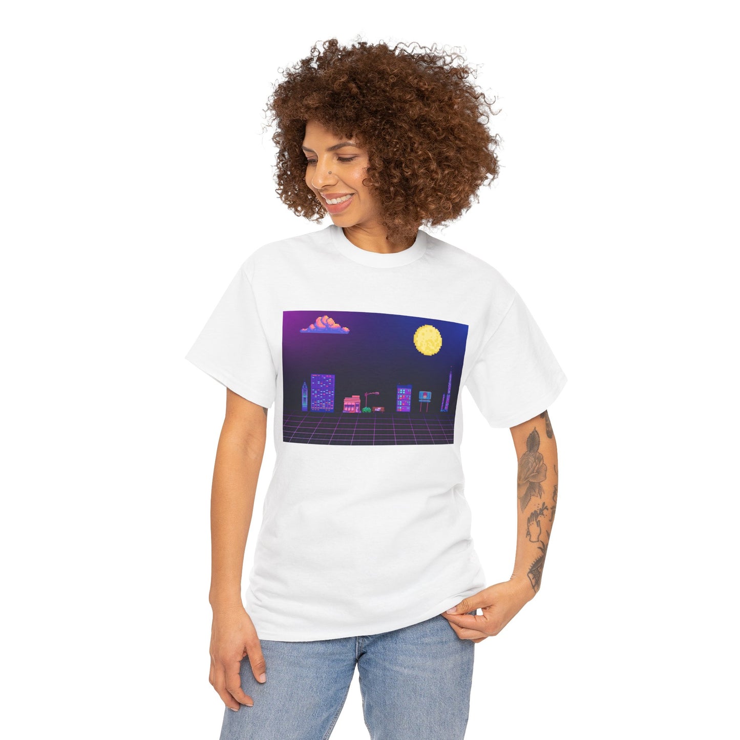 Pixel Cityscape Unisex Tee