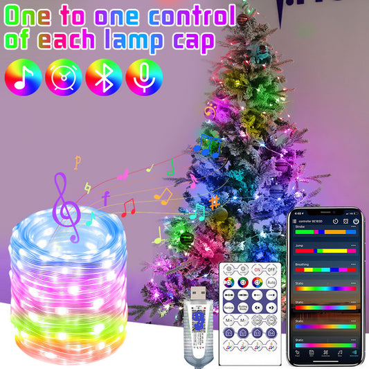 Bluetooth RGB Christmas Tree Decorative Light String