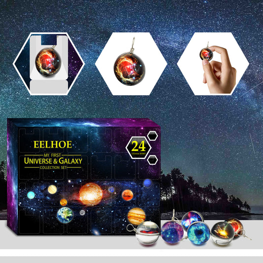 24 Days Galactic Christmas Planets Decoration Box