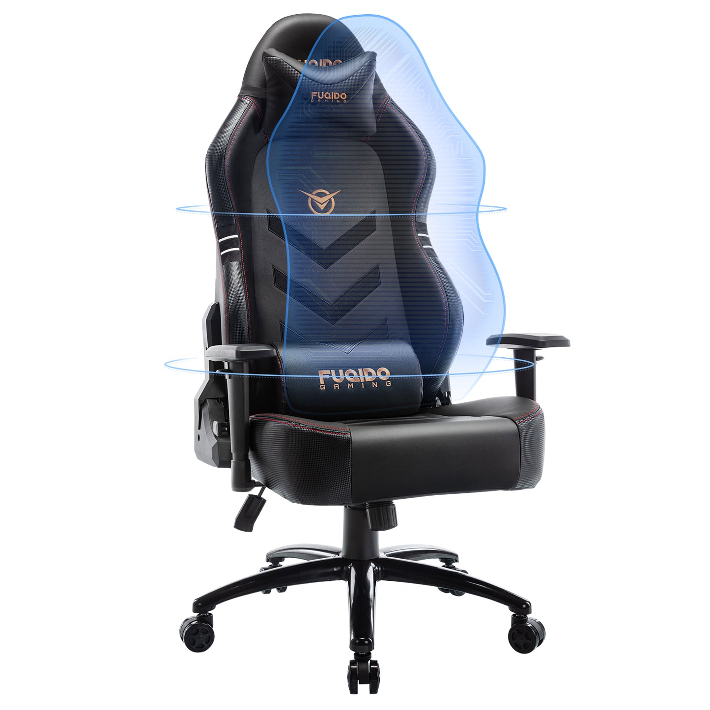 FUQIDO Tall Gaming Chair 350lbs Racing Computer Gaming Chair