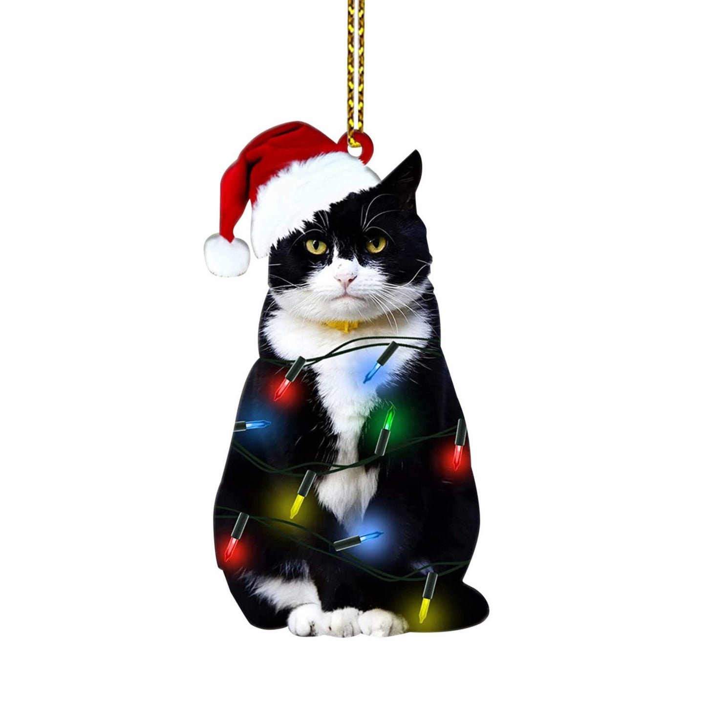 Black Cat Christmas Decorations Acrylic Double-sided Printing Ornaments