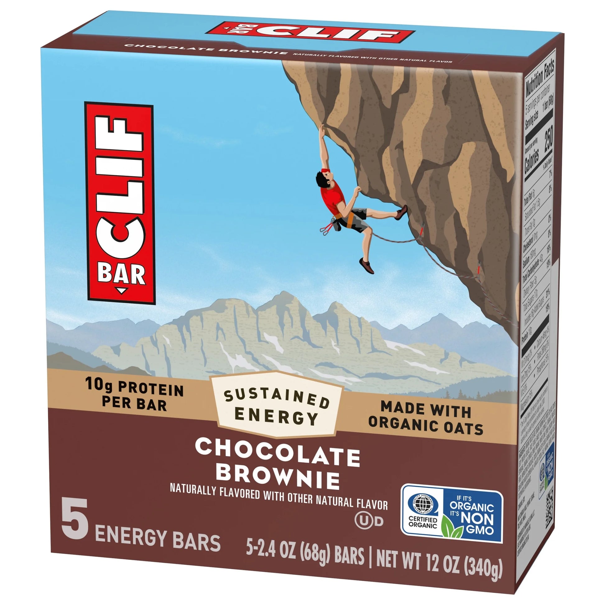 Energy Protein Bars, Chocolate Brownie, 5Ct