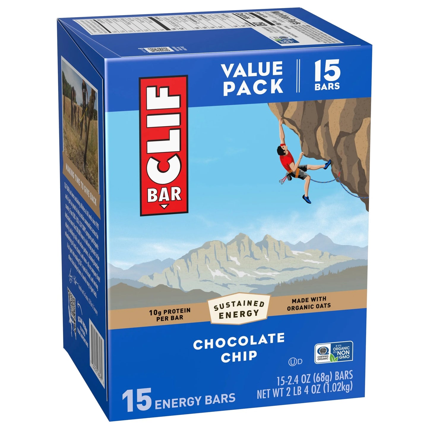 Energy Protein Bars, Chocolate Chip, 15Ct