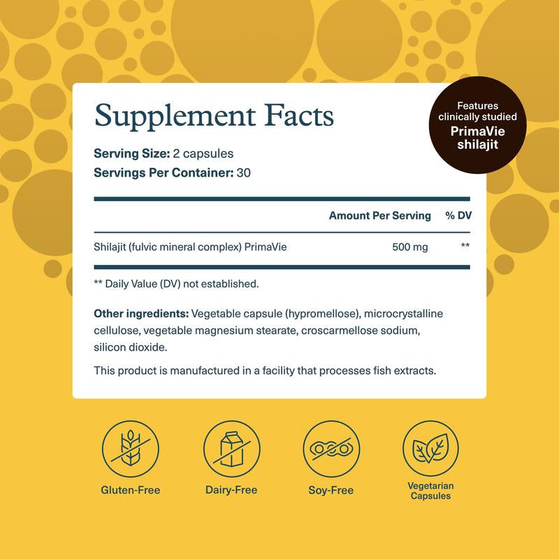Youtheory Shilajit - 500 Mg, 60 Count Capsules