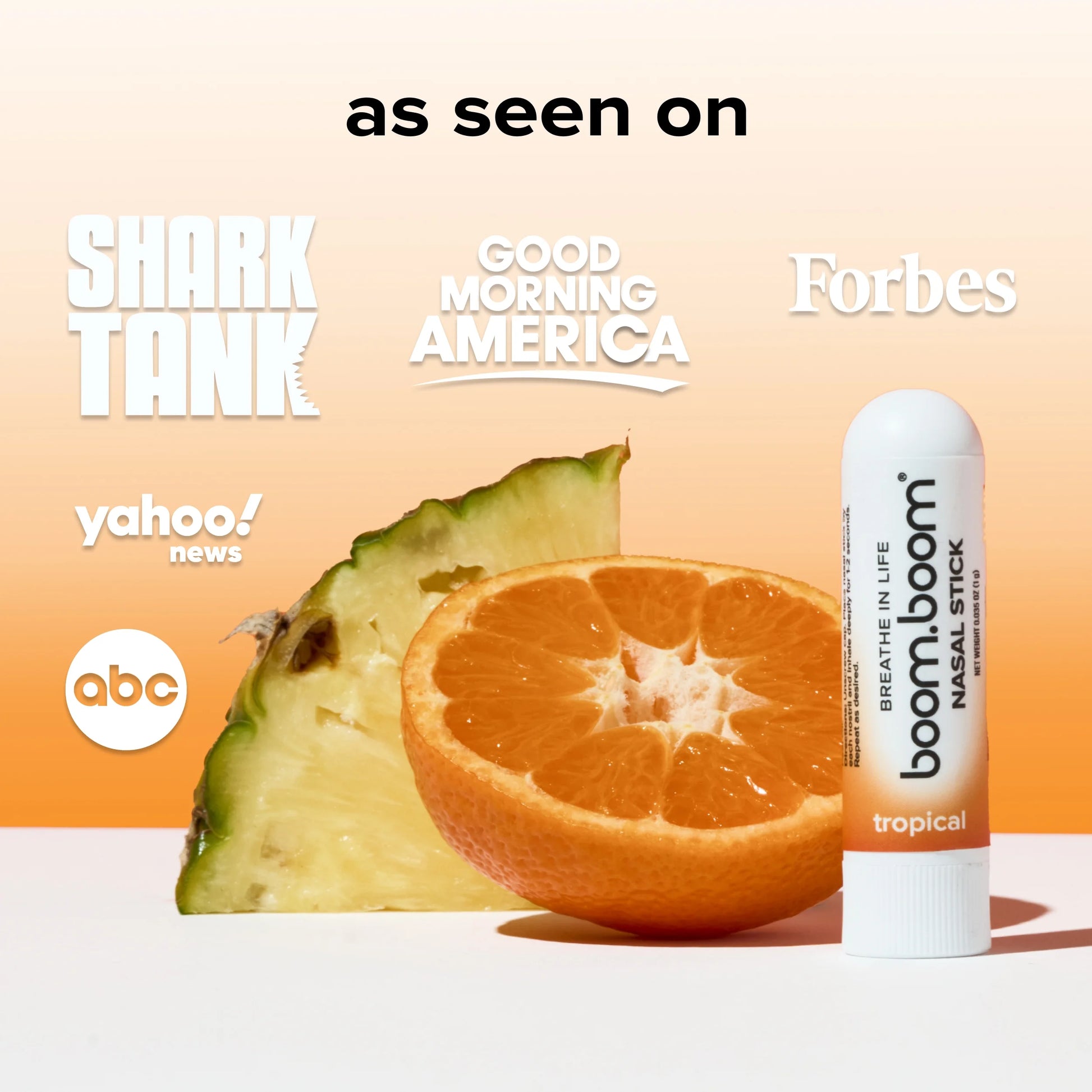 Nasal Stick (3-Pack) | Vapor Flow Technology™ | Cool Refreshing Sensation | Natural Mood Boost | Simple Ingredients | Essential Oils + Menthol Inhaler (Tropical)