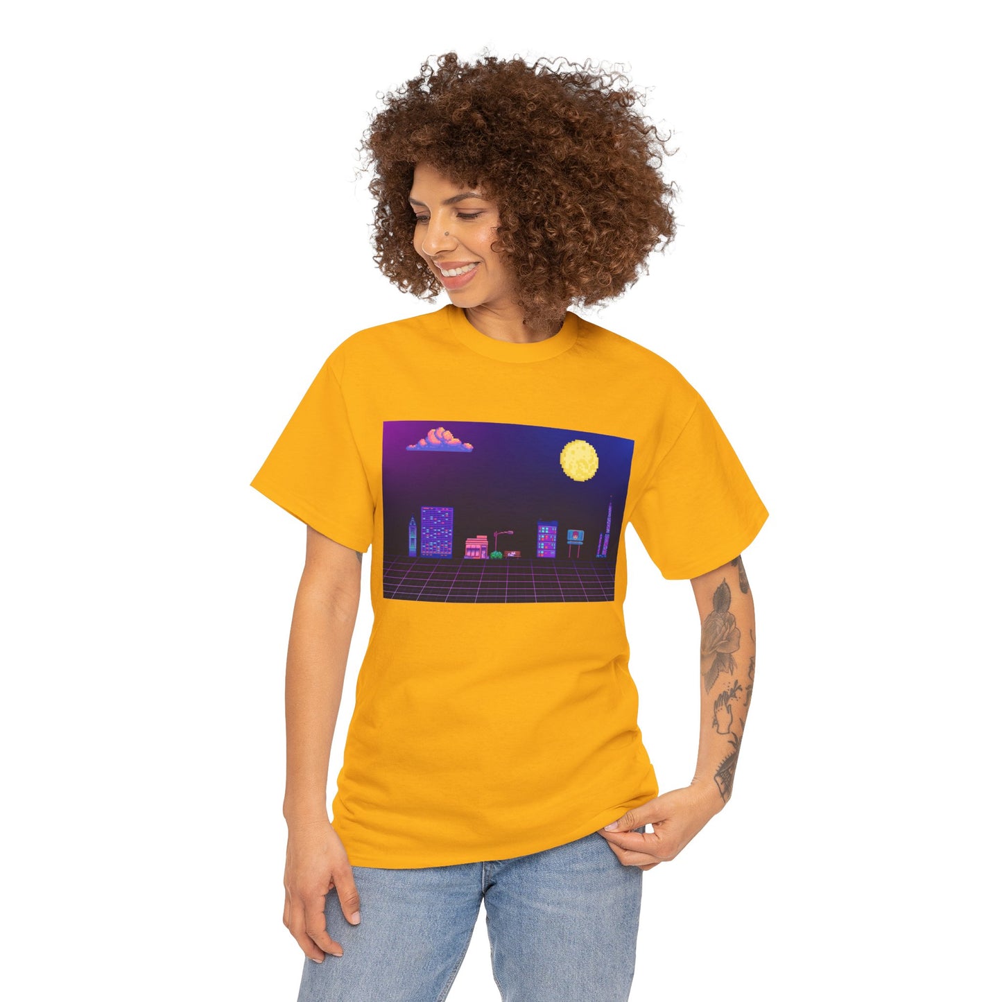 Pixel Cityscape Unisex Tee