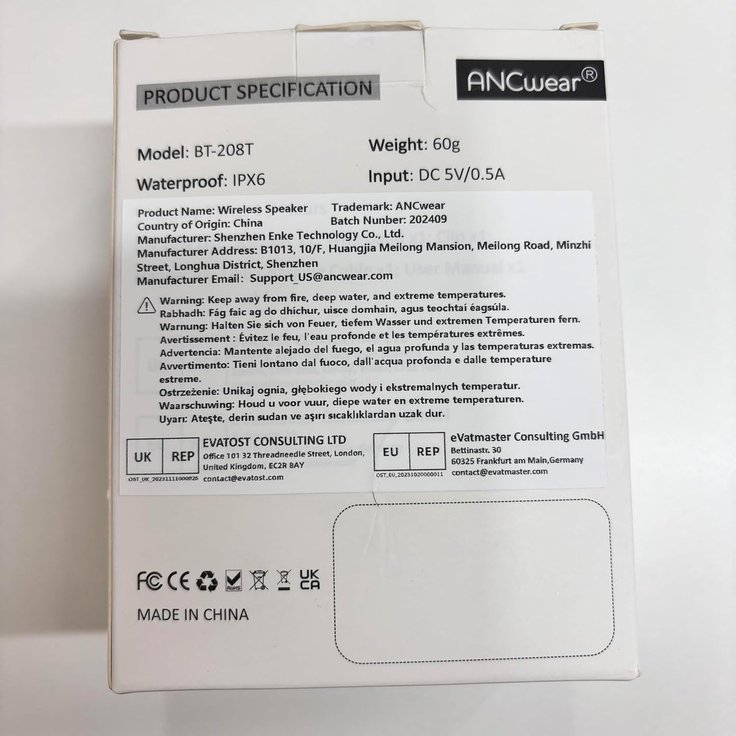 Portable Bluetooth Speakers Wireless Mini Speaker with Enhanced Bass, HD Sound, Wearable Speaker with Microphone, 9.5H Playtime, IPX6 Waterproof for Sports, Outdoor Travel(Gray)