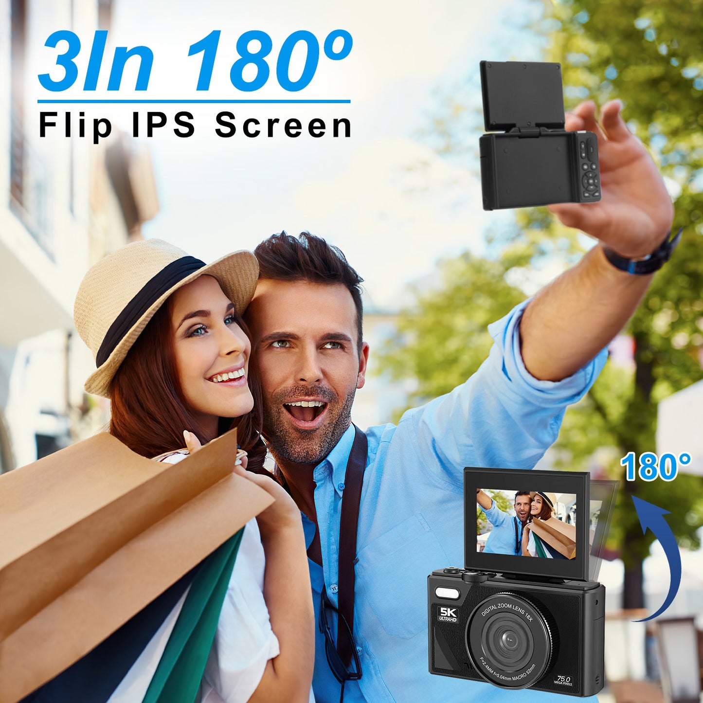 UHD 5K 75MP Digital Camera