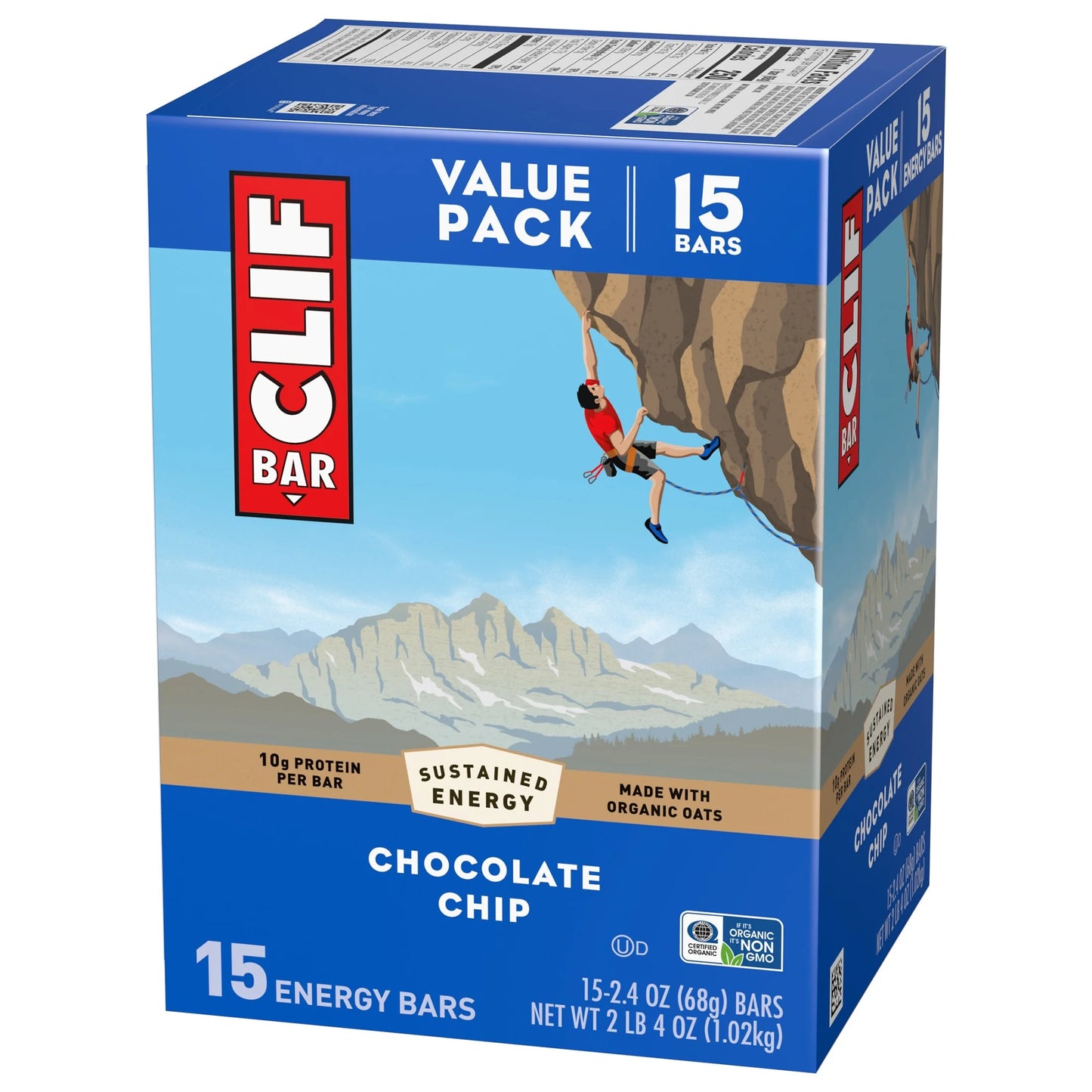 Energy Protein Bars, Chocolate Chip, 15Ct