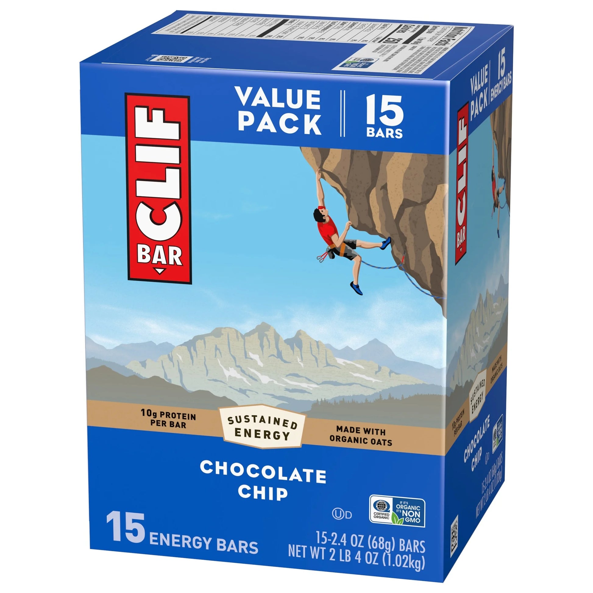 Energy Protein Bars, Chocolate Chip, 15Ct