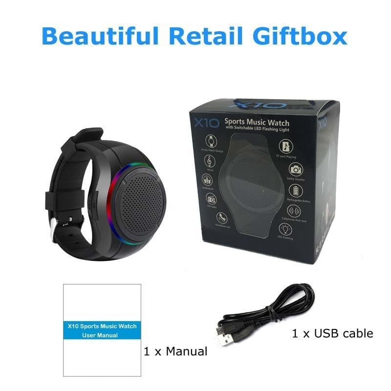 Frewico X10 Wearable Bluetooth Speaker Watch Portable Wireless Speaker